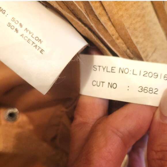 Vintage Men's M Julian Suede Fringe Concho Western Motorcycle Tan Jacket Sz 16 - Picture 15 of 16